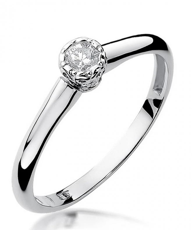 Bonore - Fehér Arany 585 - Gyémánt 0,13 ct gyűrű 110921