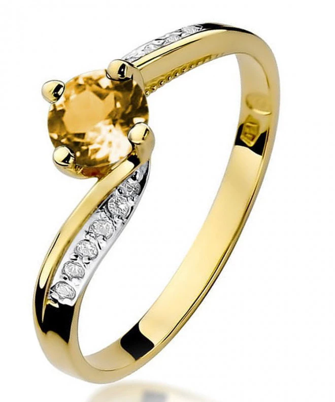 Bonore - Arany 585 - Citrin 0,6 ct gyűrű 93372