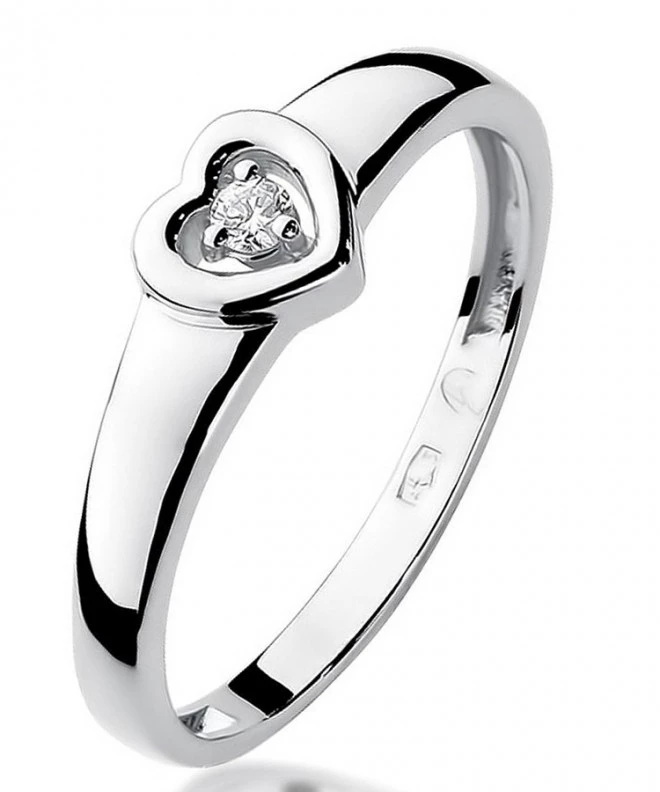 Bonore - Fehér Arany 585 - Gyémánt 0,04 ct gyűrű 106812