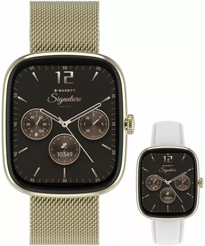 Garett Signature Flow Gold Mesh SET női okosóra 5904238485033