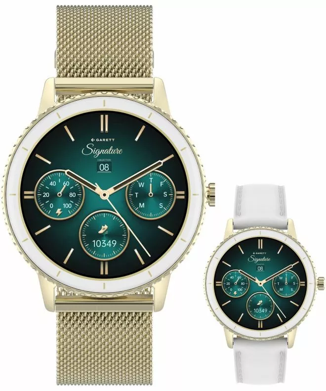 Garett Signature Grace Gold Mesh SET női okosóra 5904238485057