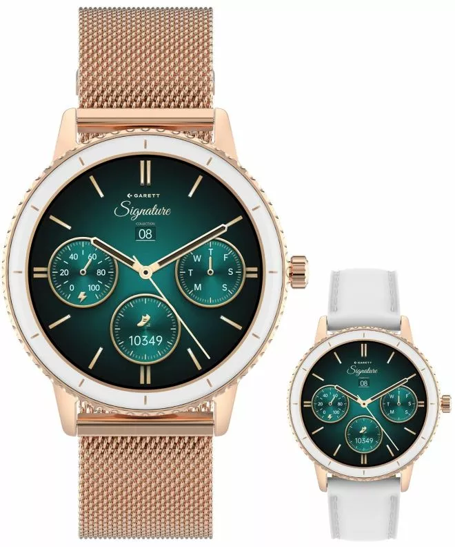 Garett Signature Grace Rose Gold Mesh SET női okosóra 5904238485064