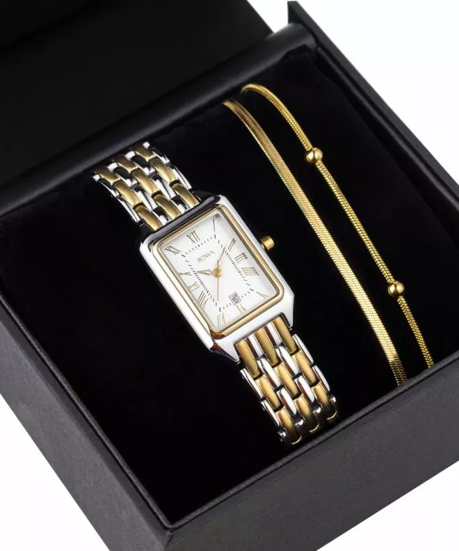 BOWA Barcelona Pearl Gold Steel 23 Gift Set női karóra BC2345-154-148S-419-01
