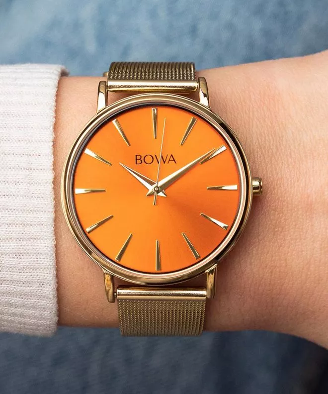BOWA Praha Orange Spritz Gold Mesh 38 női karóra PH384-144-184M