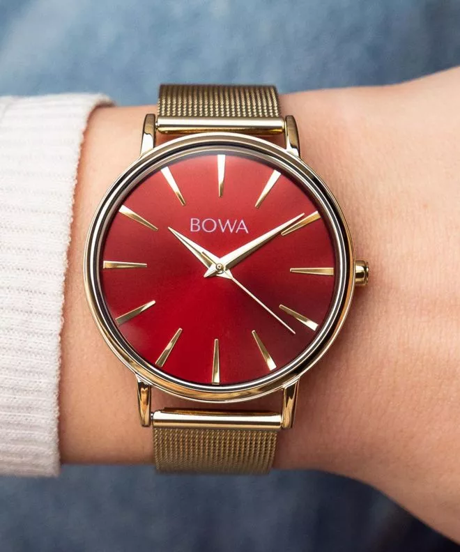 BOWA Praha Red Gold Mesh 38 női karóra PH384-134-184M