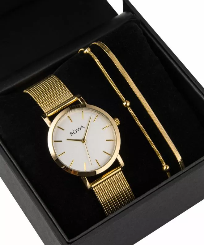 BOWA Tokyo White-Gold Mesh 33 Gift Set (óra + karkötő) TO334-24-164M-419-01
