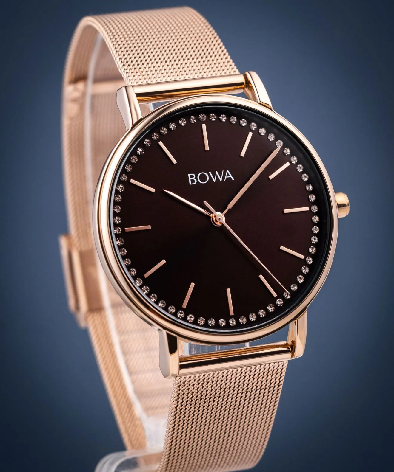 BOWA Rio Brown-Rose Gold Mesh 38 női karóra RI387-167-187M