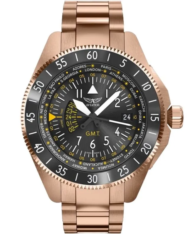 Aviator Airacobra GMT férfi karóra V.1.37.2.307.5