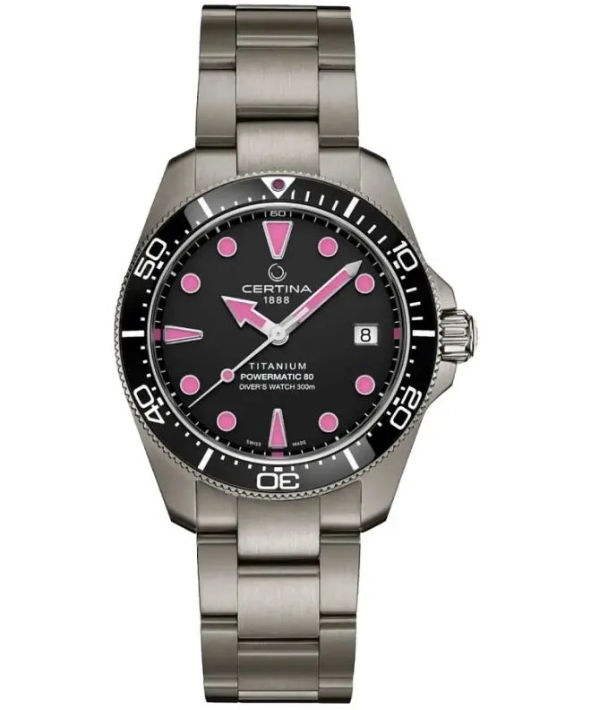 Certina DS Action Diver Titanium 38mm Powermatic 80 unisex karóra C048.807.44.051.01 (C0488074405101)