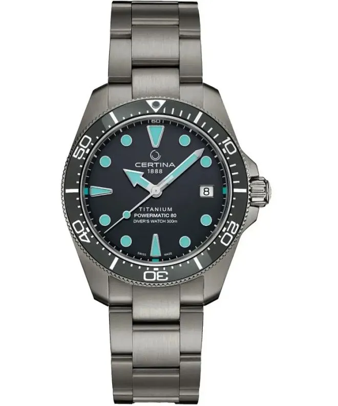 Certina DS Action Diver Titanium 38mm Powermatic 80 unisex karóra C048.807.44.081.00 (C0488074408100)