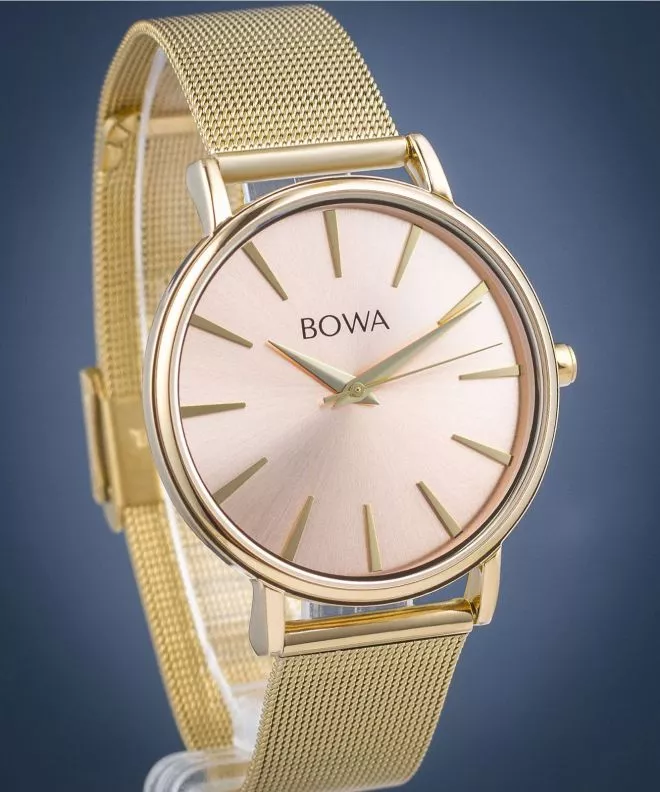 BOWA Praha Pink-Gold Mesh 38 női karóra PH384-124-184M