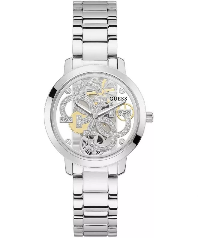 Guess Quattro Clear Skeleton női karóra GW0300L1
