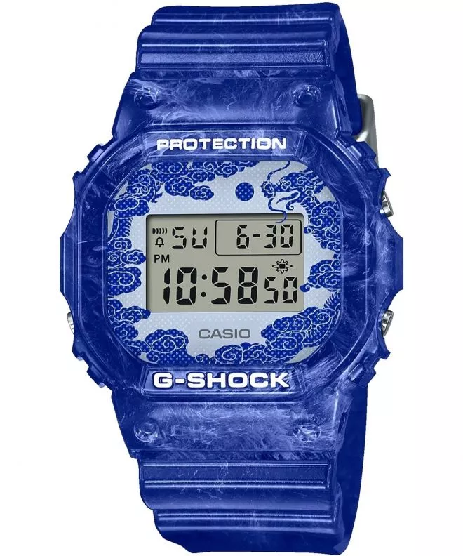Casio G-Shock Original Blue and White Pottery unisex karóra DW-5600BWP-2ER
