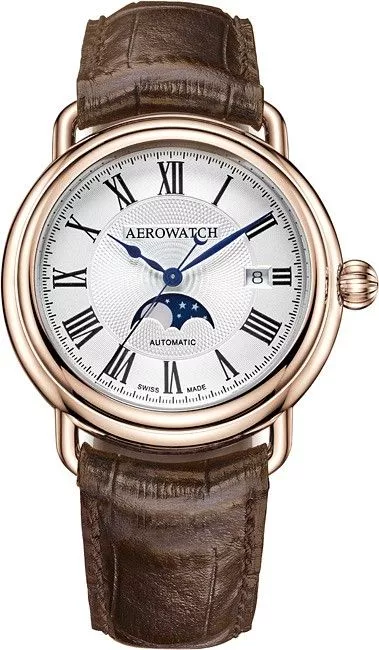 Aerowatch 1942 Moon Phases Automatic Férfi Karóra 77983-RO01