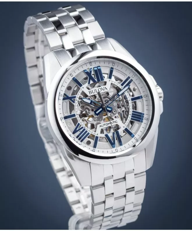 Bulova Skeleton Automatic Open Heart férfi karóra 96A187