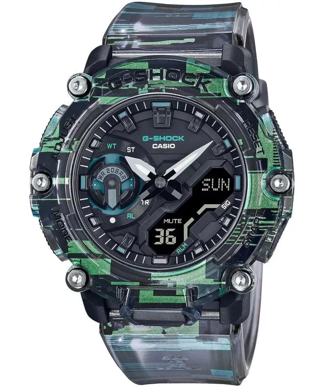 Casio G-Shock Digital Glitch Carbon Core Guard Férfi Karóra GA-2200NN-1AER