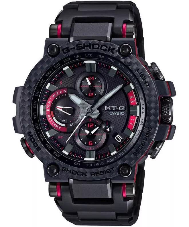 G-SHOCK Exclusive Metal Twisted G Carbon Bezel Bluetooth Sync Radio Solar Limited férfi karóra MTG-B1000XBD-1AER