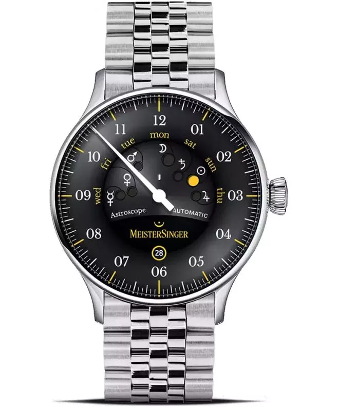 Meistersinger Astroscope Black/Yellow Automatic Limited Edition férfi karóra S-AS902Y_MGB20