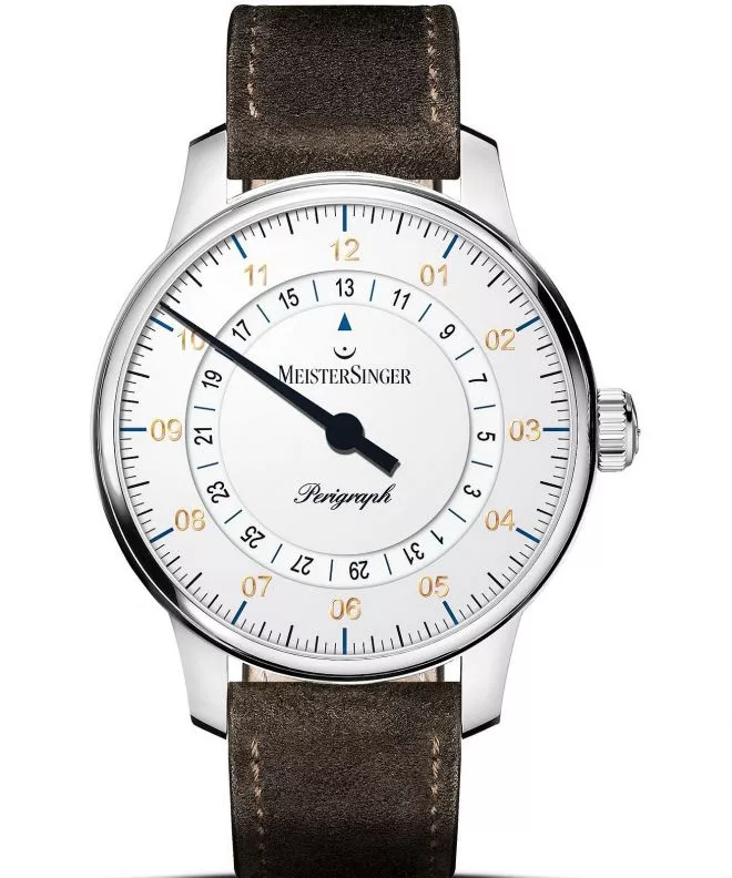 Meistersinger Perigraph - 38mm White férfi karóra BM1101G_SV12