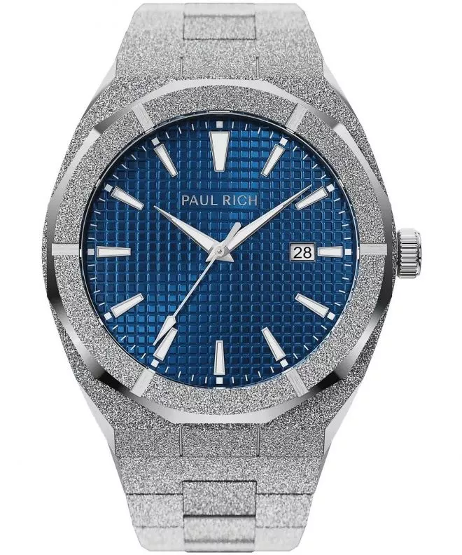 PAUL RICH Frosted Star Dust Indigo Waffle Silver férfi karóra 744553190626