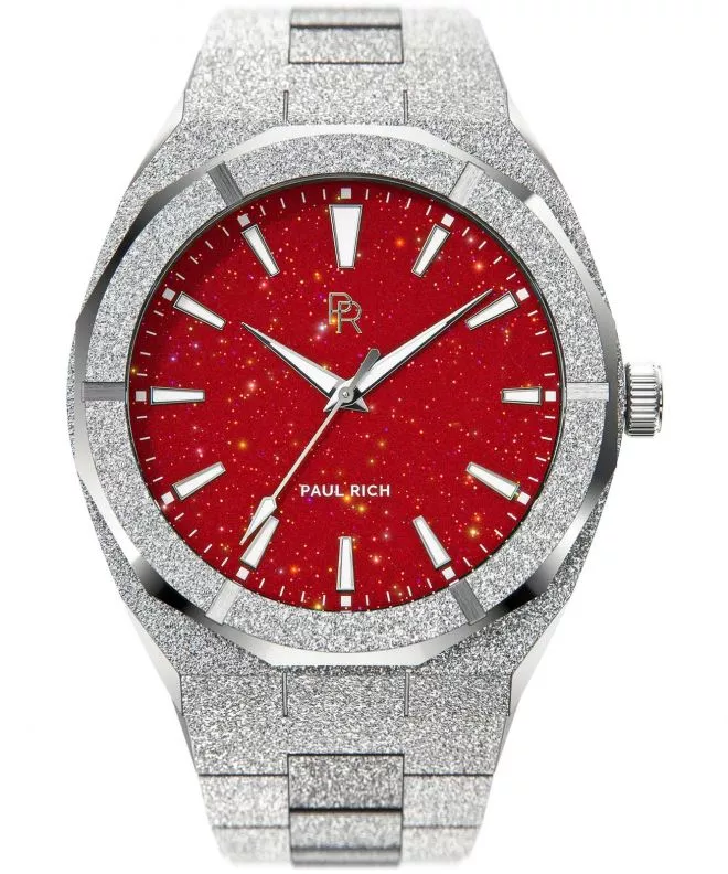 PAUL RICH Frosted Star Dust Red Silver férfi karóra 655469302327