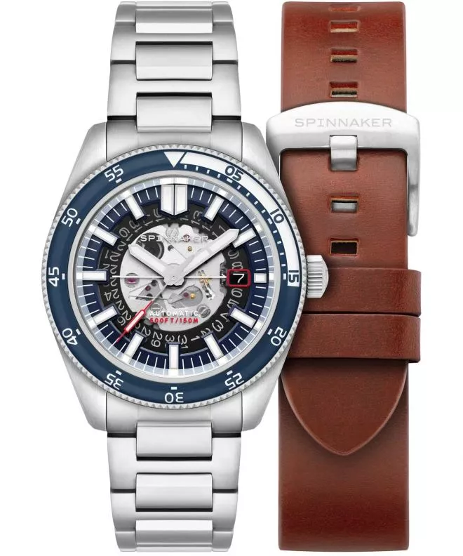 Spinnaker Fleuss Skeleton Automatic Severn Edition SET Moonlight Blue férfi karóra SP-5118-22