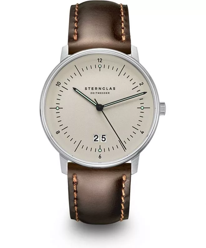 Sternglas Naos Big Date Alabaster férfi karóra S01-NAG26-BR03