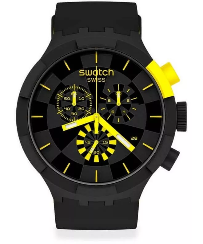 Swatch Big Bold Checkpoint Yellow Chrono Férfi Karóra SB02B403