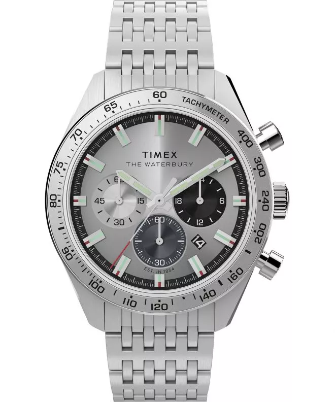 Timex Waterbury Traditional Chronograph 41Mm Stainless Steel Bracelet Chronograph férfi karóra TW2Y18700