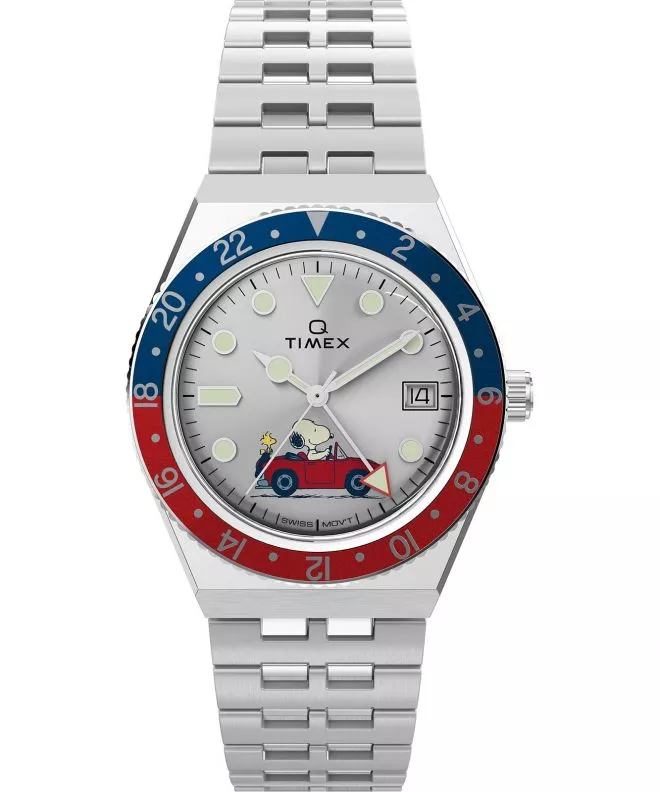 Timex X Peanuts® Q Timex® GMT férfi karóra TW2W83300