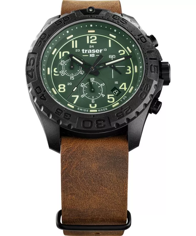 Traser P96 Outdoor Pioneer Evolution Chrono Green Férfi Karóra TS-109047