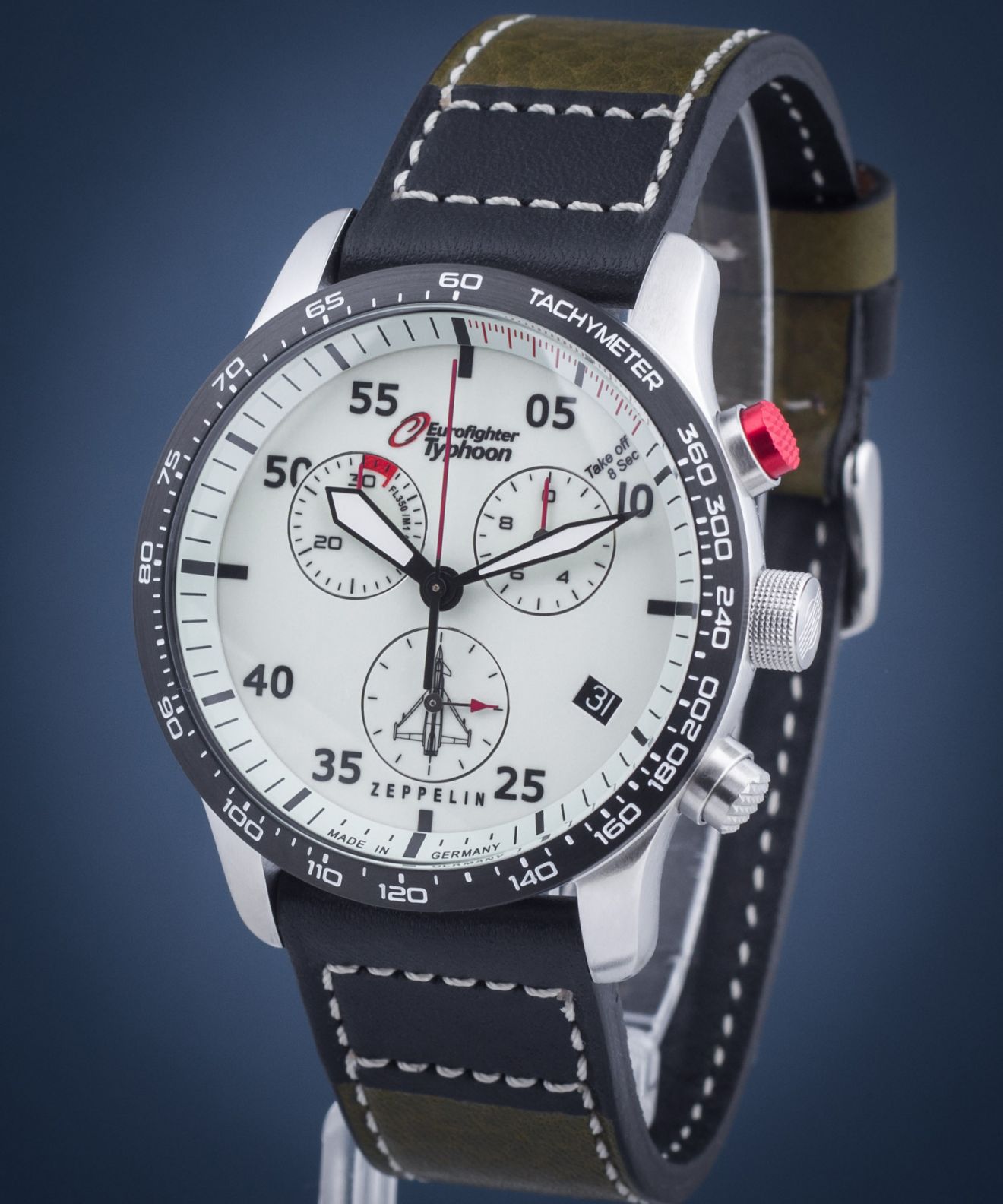Zeppelin Orologio Orologio Eurofighter 7298-5, quarzo