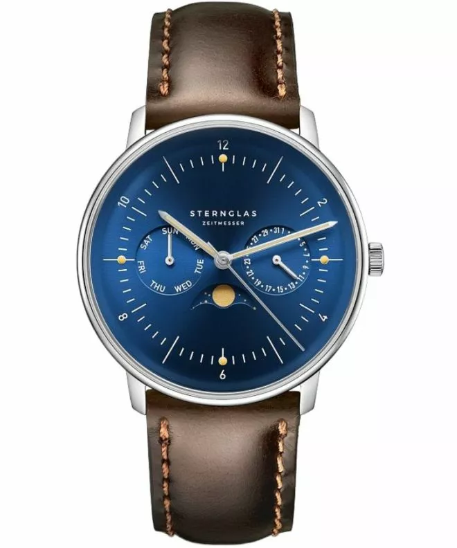 Sternglas Naos Moonphase férfi karóra S01-NM06-BR03