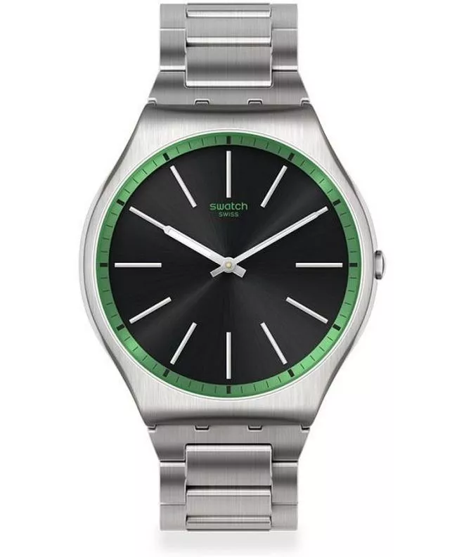Swatch Skin Irony Green Graphite Unisex Karóra SS07S128G