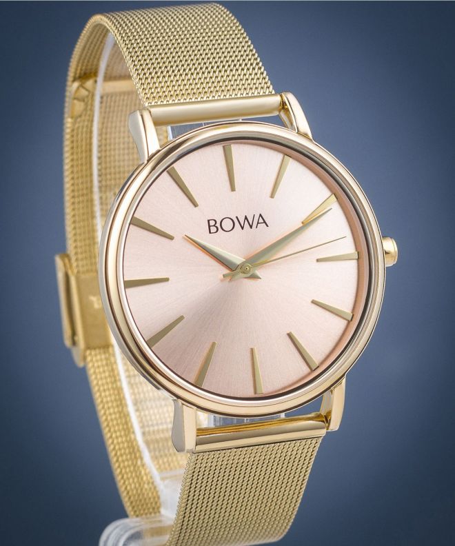 BOWA Praha Pink-Gold Mesh 38 női karóra PH384-124-184M