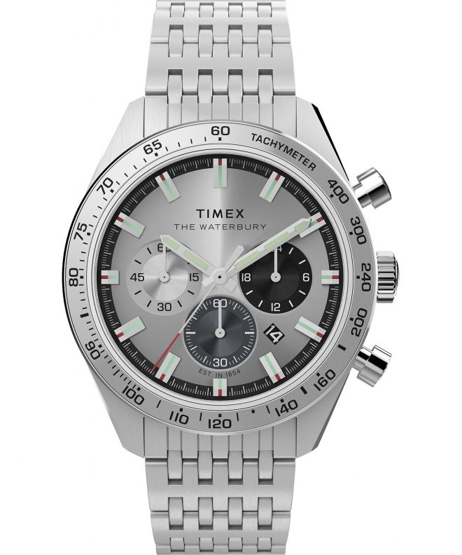 Timex Waterbury Traditional Chronograph 41Mm Stainless Steel Bracelet Chronograph férfi karóra TW2Y18700