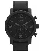 Fossil Nate Leather Black férfi karóra