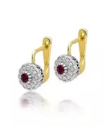 Bonore - Arany 585 - Rubin 0,15 ct fülbevalók