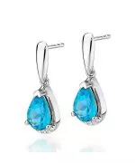 Bonore - Fehér Arany 585 - Topáz 1,4 ct fülbevalók