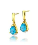 Bonore - Arany 585 - Topáz 1,4 ct fülbevalók