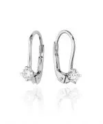Bonore - Fehér Arany 585 - Gyémánt 0,08 ct fülbevalók
