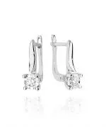 Bonore - Fehér Arany 585 - Gyémánt 0,08 ct fülbevalók