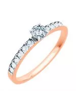 Bonore - Rózsaszín Arany 585 - Gyémánt 0,4 ct gyűrű