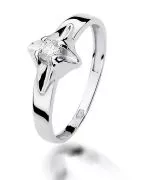 Bonore - Fehér Arany 585 - Gyémánt 0,12 ct gyűrű
