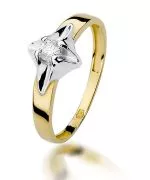 Bonore - Arany 585 - Gyémánt 0,12 ct gyűrű