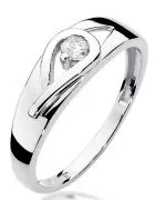 Bonore - Fehér Arany 585 - Gyémánt 0,12 ct gyűrű