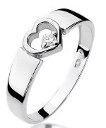 Bonore - Fehér Arany 585 - Gyémánt 0,04 ct gyűrű