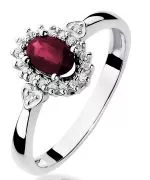 Bonore - Fehér Arany 585 - Rubin 0,6 ct gyűrű