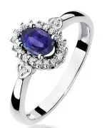 Bonore - Fehér Arany 585 - Tanzanit 0,4 ct gyűrű