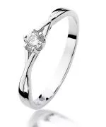 Bonore - Fehér Arany 585 - Gyémánt 0,12 ct gyűrű